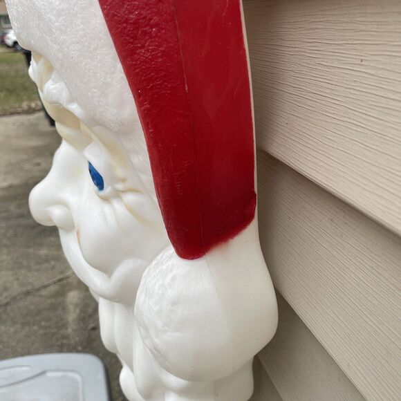 Vintage 24" Empire Santa Claus Face Blow Mold Light Christmas Decoration - Picture 7 of 9